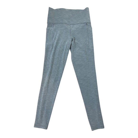 Athleta Salutation Stash 7/8 Tights‎ Leggings Heathered Gray Athletic Small - Picture 1 of 4
